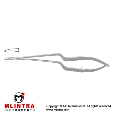Micro Needle Holder Curved - Bayonet Shaped - Smooth Jaws Stainless Steel, 23 cm - 9" Micro Needle Holder Curved - Bayonet Shaped - Smooth Jaws Stainless Steel, 23 cm - 9"